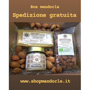 Crema alla mandorla, pasta di mandorla, mandorle sgusciate biologiche. SPEDIZIONE GRATUITA