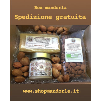 Crema alla mandorla, pasta di mandorla, mandorle sgusciate biologiche. SPEDIZIONE GRATUITA