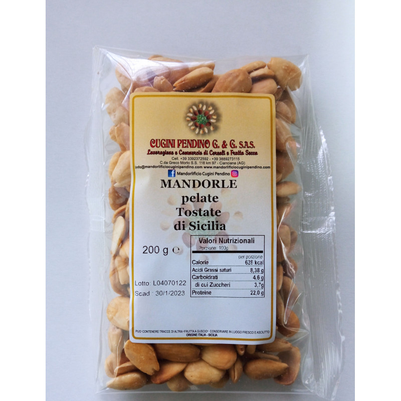 Mandorle Tostate Pelate Siciliane - 200gr