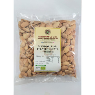 Mandorle Bio - Pelate e tostate - 500g